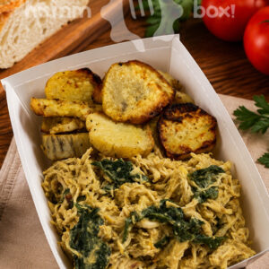 Frango com Espinafre e Batata-Doce Assada – 400 g <br /><br />